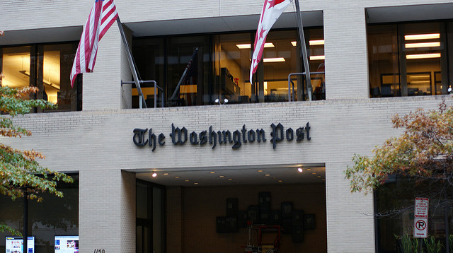 The entrance to the Washington Post on 15th street Northwest DC by Dion Hinchcliffe