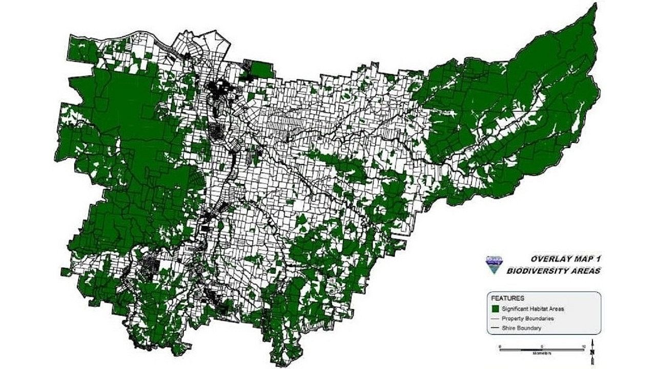 Gatton Shire Biodiversity Areas Overlay Map