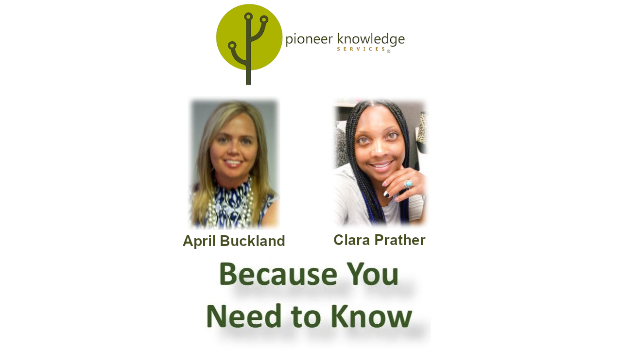 Because You Need to Know – April Buckland and Clara Prather
