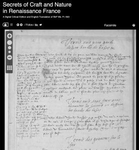 Left pane in dual-pane view of fol. 4v, Digital Critical Edition of BnF Ms. Fr. 640