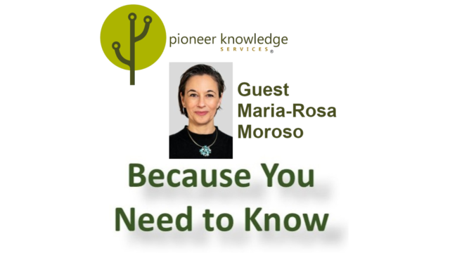 Because You Need to Know – Maria-Rosa Moroso