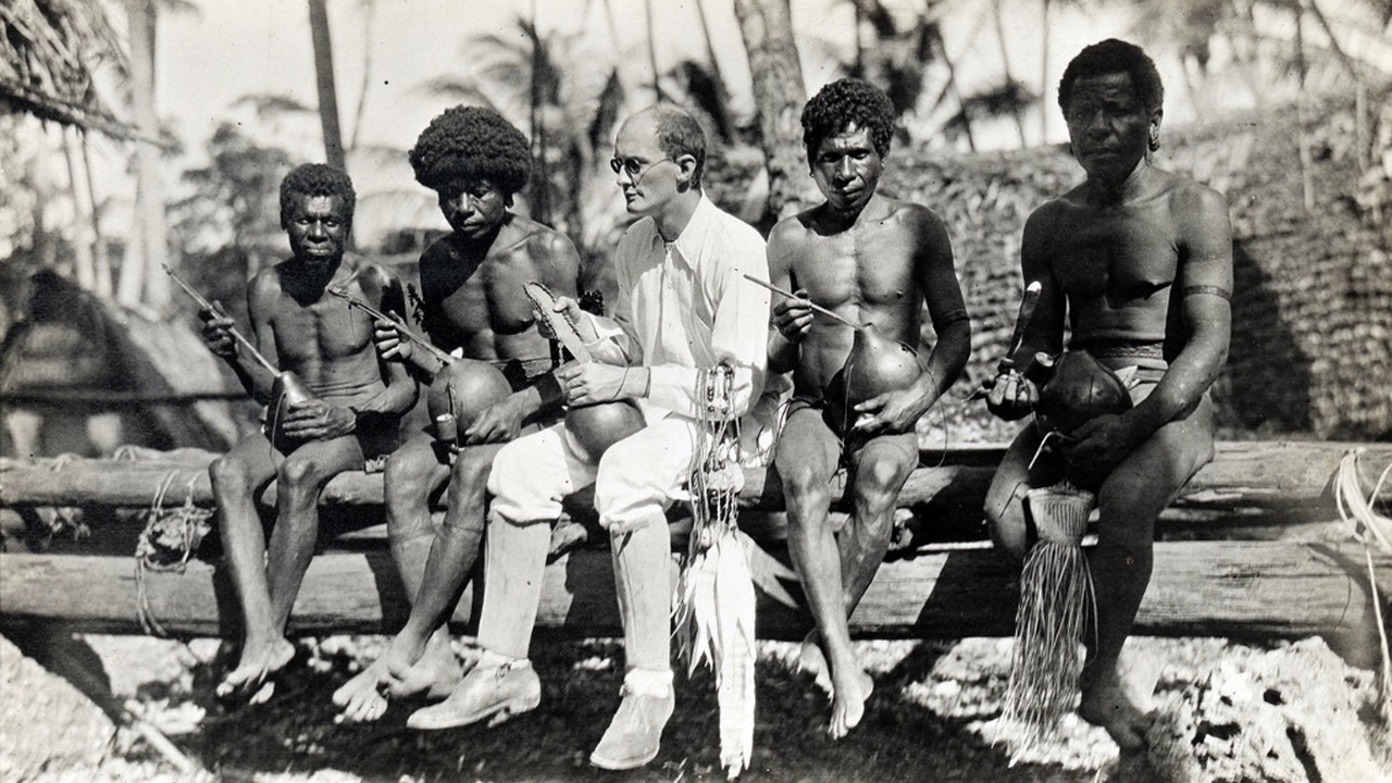 Malinowski with Trobriand Islanders, 1918