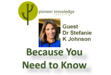 Because You Need to Know – Dr Stefanie K Johnson