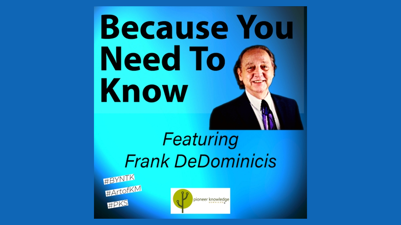 Because You Need to Know – Frank DeDominicis