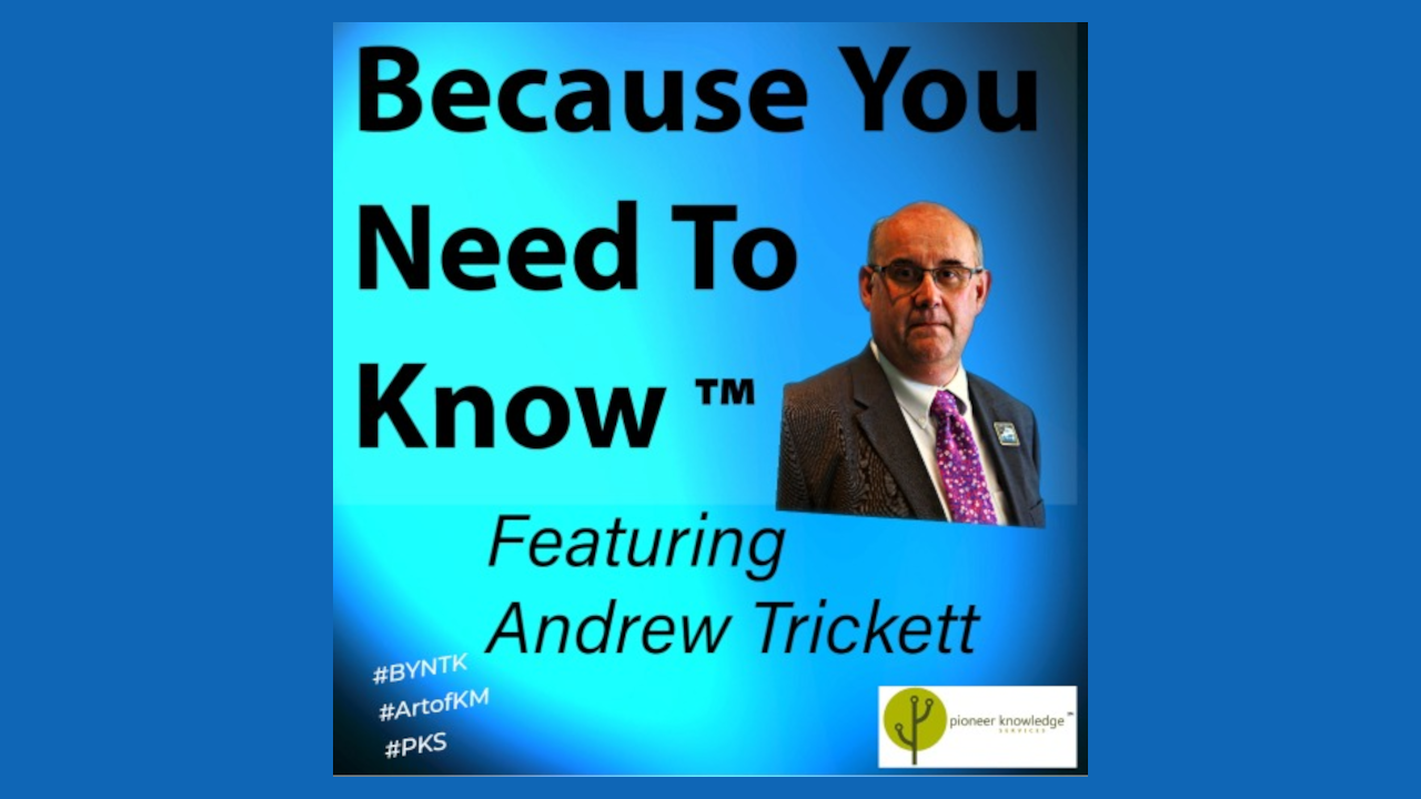Because You Need to Know – Andrew Trickett