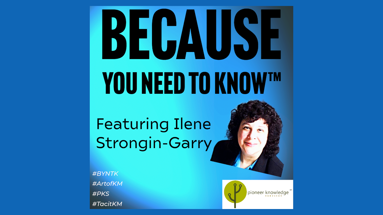 Because You Need to Know – Ilene Strongin-Garry