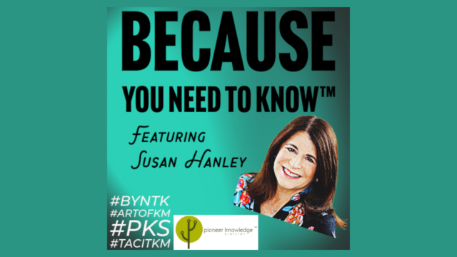 Because You Need to Know – Susan Hanley