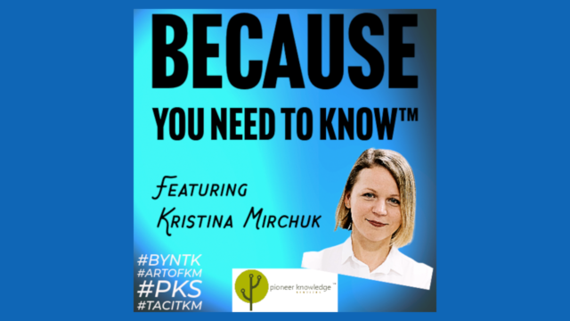 Because You Need to Know – Kristina Mirchuk