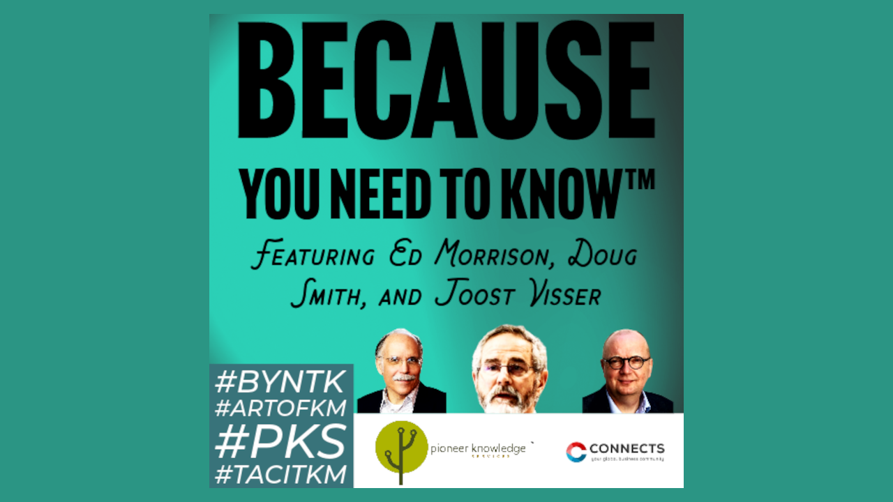 Because You Need to Know – Ed Morrison, Doug Smith, and Joost Visser
