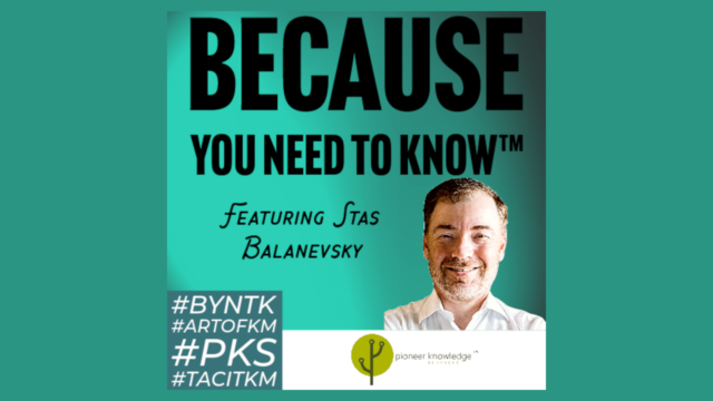 Because You Need to Know – Stas Balanevsky