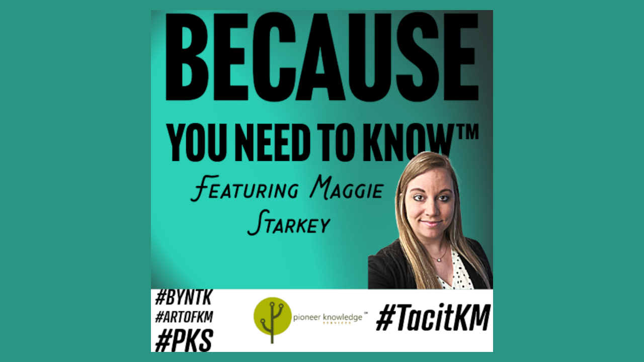 Because You Need to Know – Maggie Starkey