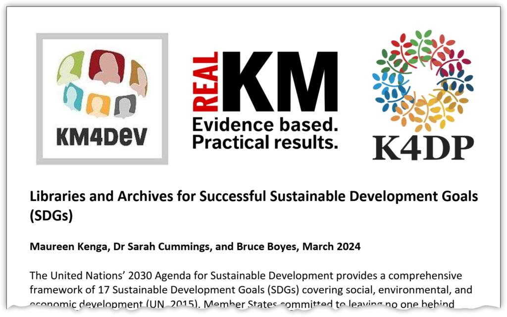Libraries and Archives for Successful Sustainable Development Goals (SDGs)