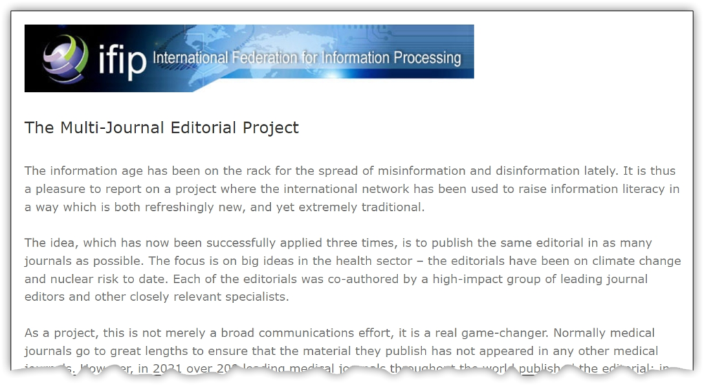 The Multi-Journal Editorial Project