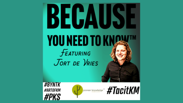 Because You Need to Know – Jort De Vries
