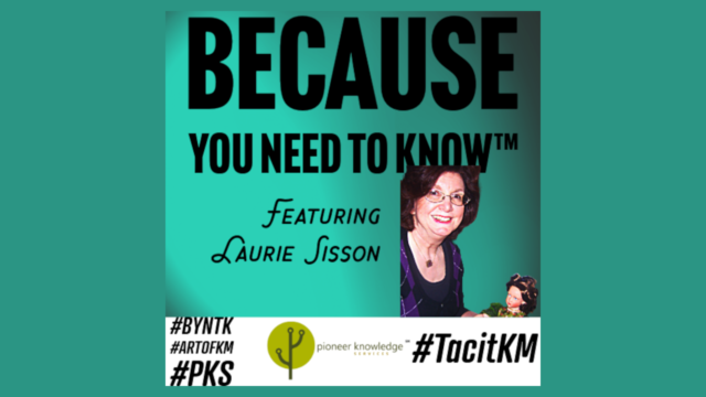 Because You Need to Know – Laurie Sisson