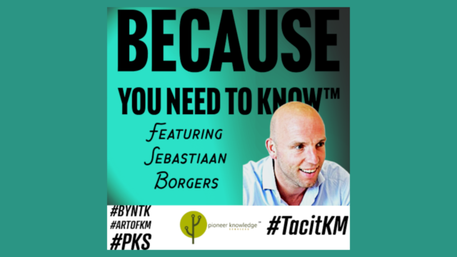 Because You Need to Know – Sebastiaan Borgers