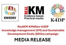 RealKM-KM4Dev-K4DP KM and SDGs Campaign MEDIA RELEASE