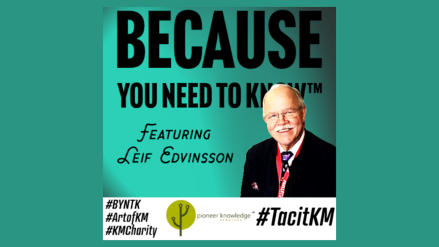 Because You Need to Know – Leif Edvinsson