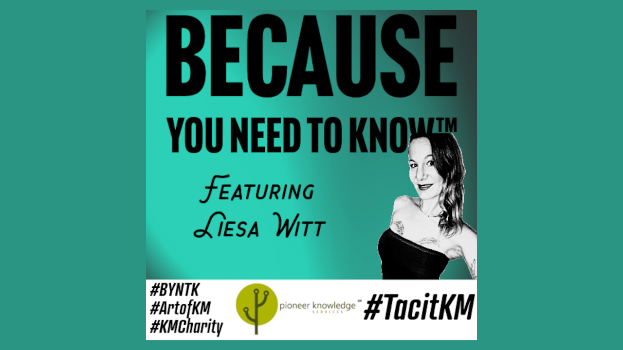 Because You Need to Know – Liesa Witt