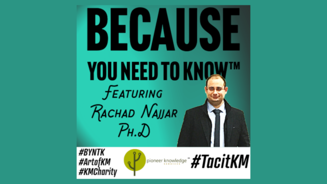 Because You Need to Know – Rachad Najjar, Ph.D