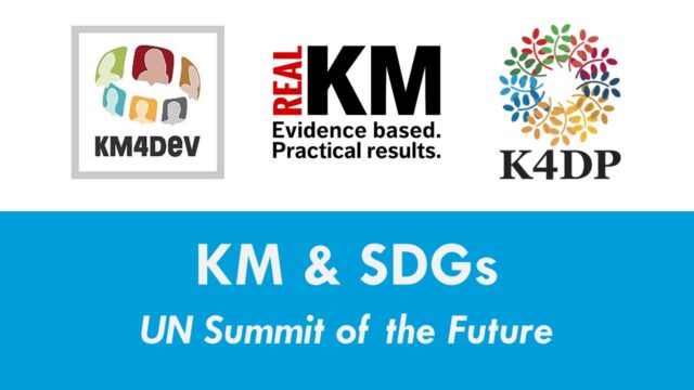 KM & SDGs: UN Summit of the Future