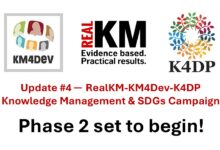 Update #4 of RealKM-KM4Dev-K4DP KM & SDGs Campaign