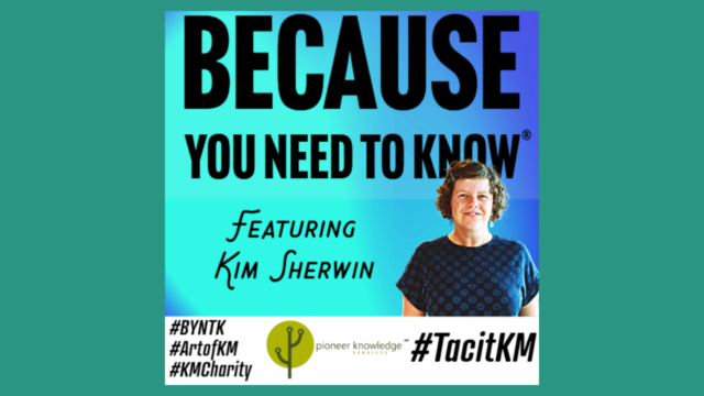 Because You Need to Know – Kim Sherwin