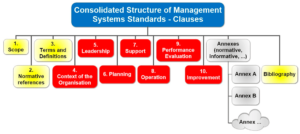 Consolidated structure of management system standards.