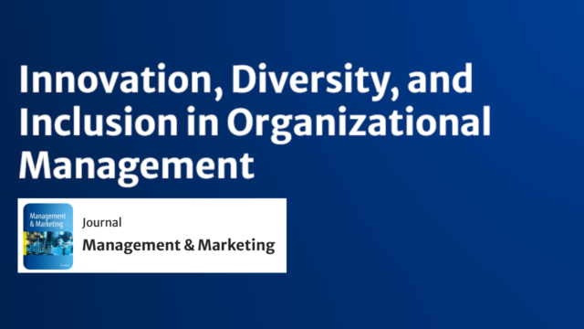 Call for submissions: Innovation, Diversity, and Inclusion in Organizational Management.